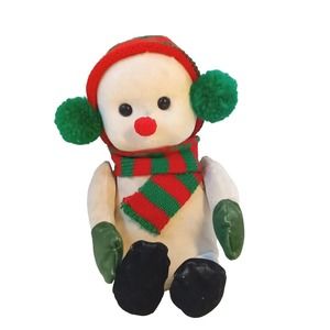 Vtg Mid-Century 1950's Christmas Musical Wind Up Animated‎ Snowman Holiday RARE